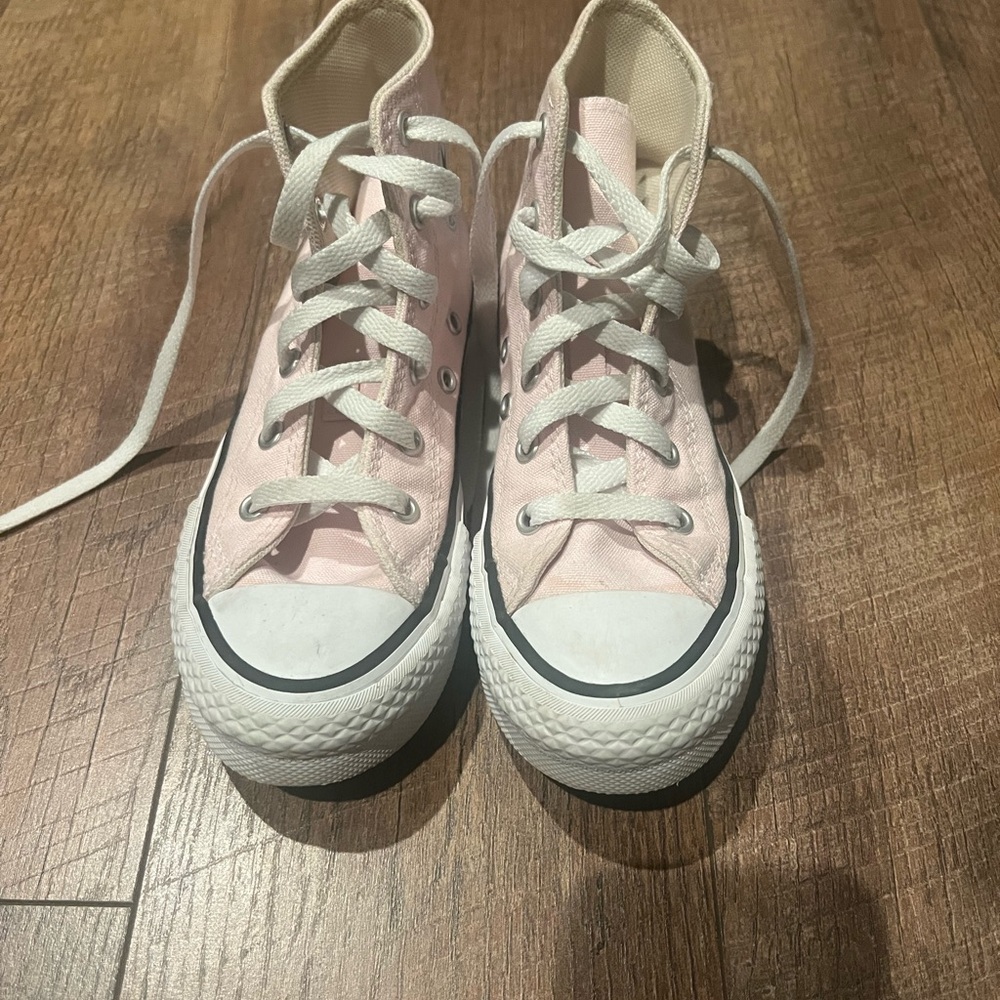 Kids Pink High-Top Platform Converse Sneakers size 1Y